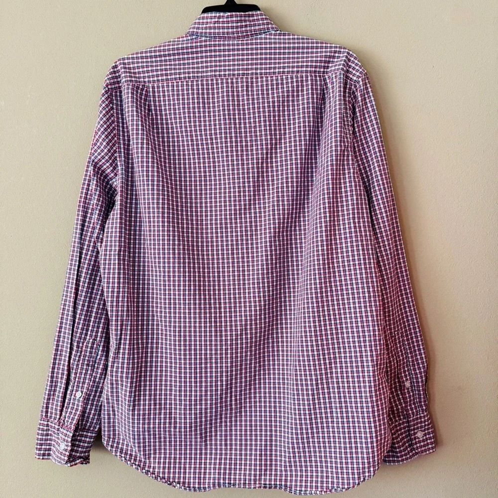 J. Crew Men's Classic Flex Washed Gingham Casual Button Down Shirt Size M